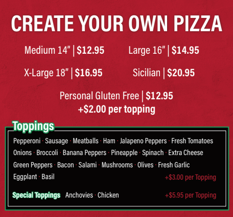 Create your own pizza in port st lucie fl